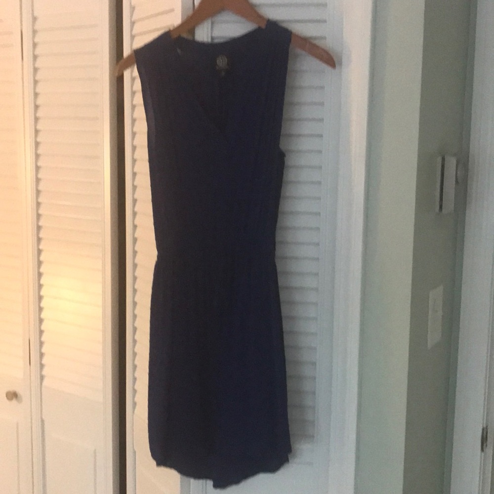 Bobeau deep blue cotton dress